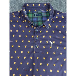 William Murray Golf Shirt Mens Large Purple Cocktail Drink Polo performance